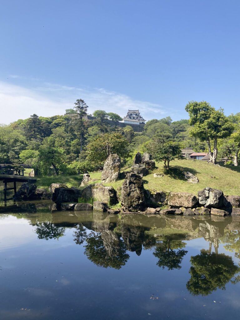 玄宮園から見る彦根城
